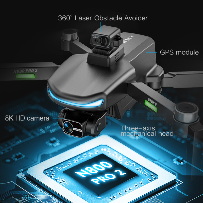 N800 PRO 2 GPS Drone Professio - Drone Gimbal 2 Axis ulasan dan harga